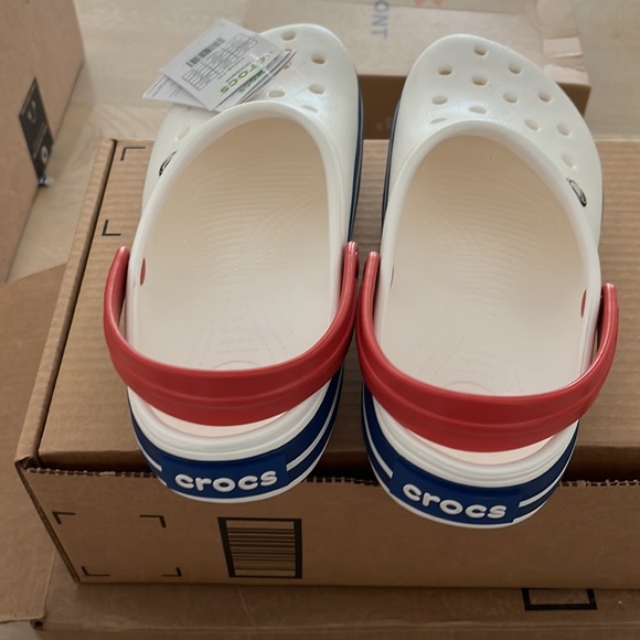 Crocs crocband red white & blue - men’s 9 - Picture 3 of 4